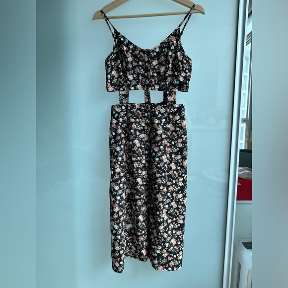 Pins and Needles midi printed cut out dress size XS - Picture 2 of 7